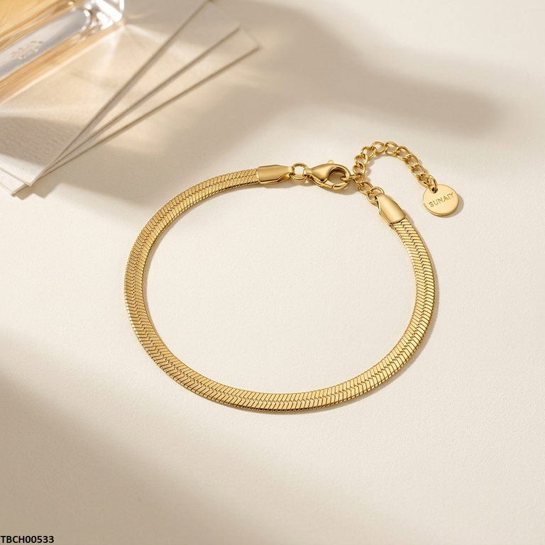 TBCH00533 MMJ Stainless Steel Plian Bracelet - TBCH