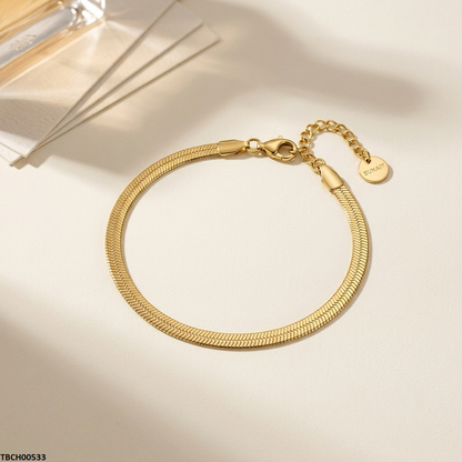 TBCH00533 MMJ Stainless Steel Plian Bracelet - TBCH