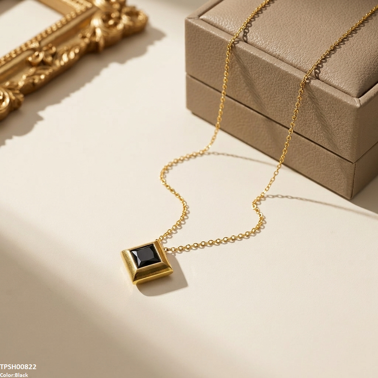 TPSH00822 MMJ  Stainless Steel Square  Drop Pendant - TPSH