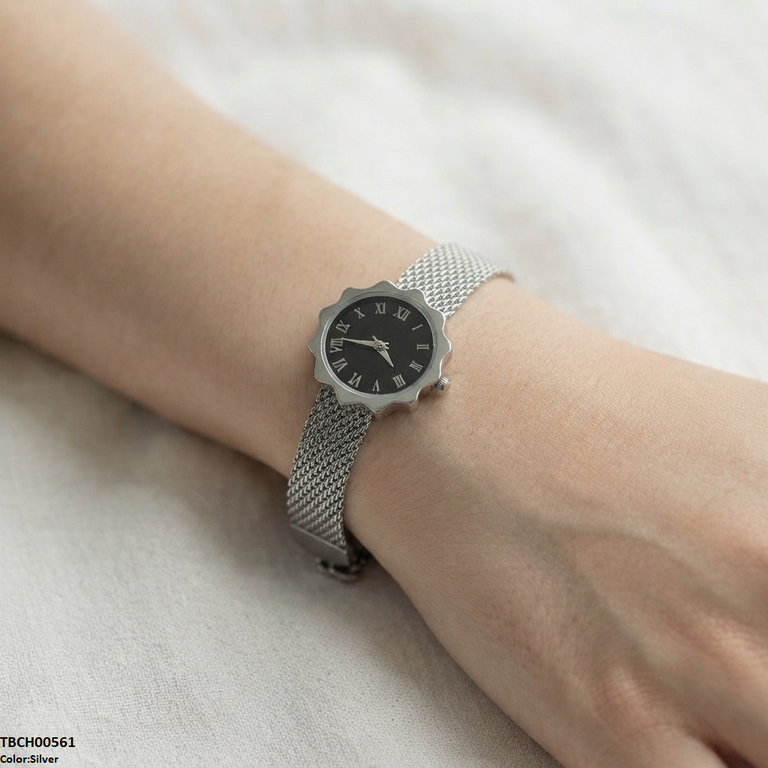 TBCH00561 ALQ Stainless Steel Flower Watch Bracelet - TBCH