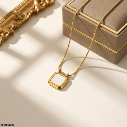 TPSH00792 MMJ Stainless Steel Square Pendant - TPSH