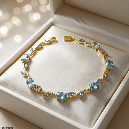 TBCH00583 MSJ Tulip Leaf Ferozi Bracelet - TBCH