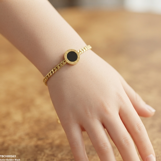 TBCH00563 QSJ Stainless Steel Round Plain Bracelet - TBCH