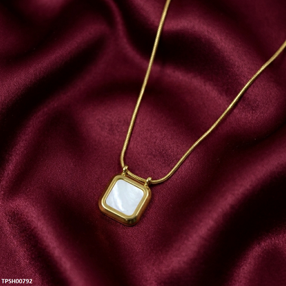 TPSH00792 MMJ Stainless Steel Square Pendant - TPSH