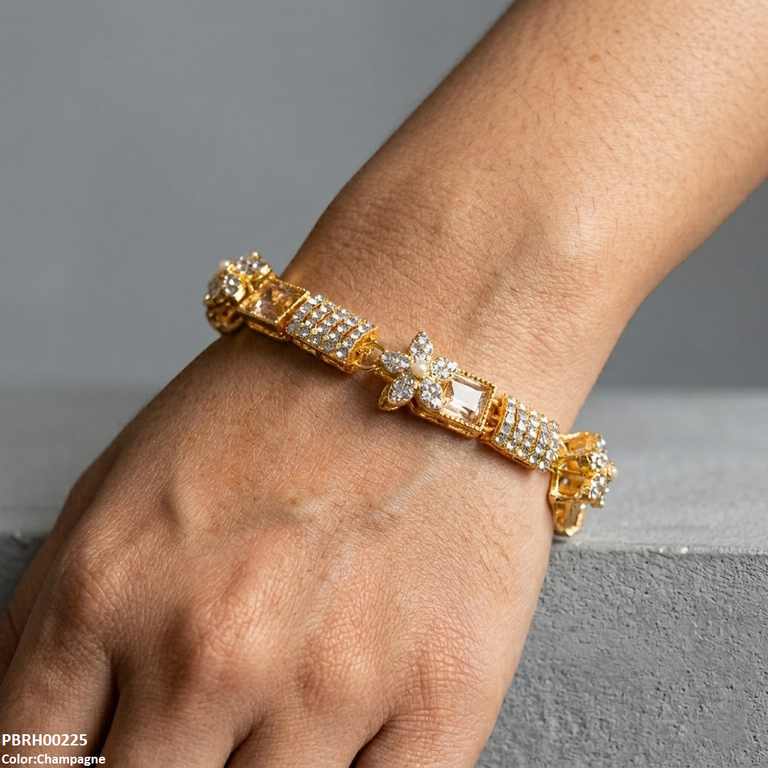 PBRH00225 MZM Square/Flower Bracelet Adjustable - PBRH