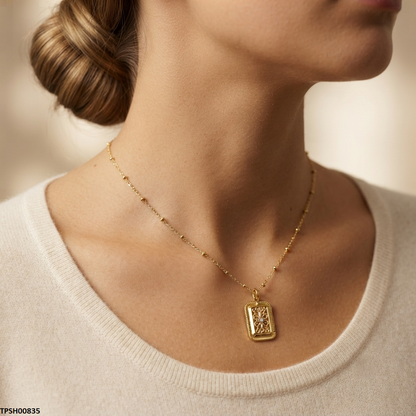 TPSH00835 ALQ  Stainless Steel Rectangle Pendant - TPSH