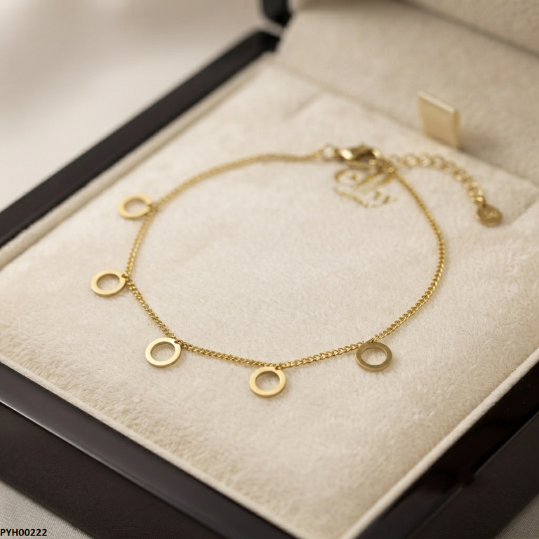 PYH00222 ALQ Stainless Steel Round Foot  Anklet - PYH