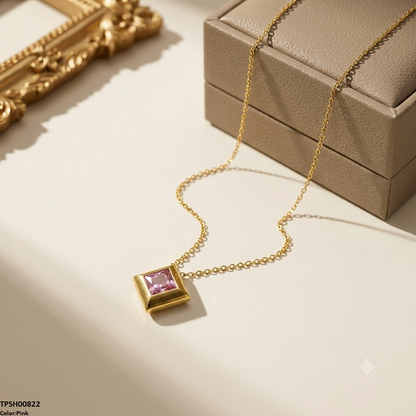 TPSH00822 MMJ  Stainless Steel Square  Drop Pendant - TPSH