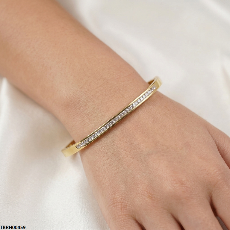 TBRH00459 MMJ Stainless Steel Round Stone Braclet - TBRH