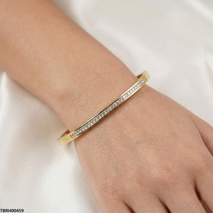 TBRH00459 MMJ Stainless Steel Round Stone Braclet - TBRH