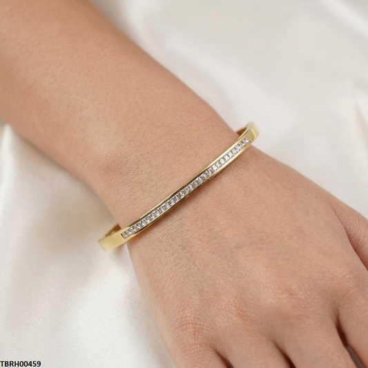 TBRH00459 MMJ Stainless Steel Round Stone Braclet - TBRH