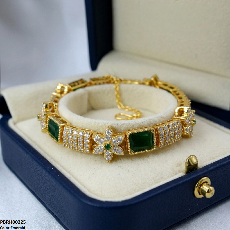 PBRH00225 MZM Square/Flower Bracelet Adjustable - PBRH