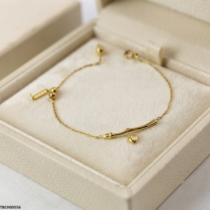 TBCH00556 ALQ Stainless Steel Heart/Flower Bracelet - TBCH