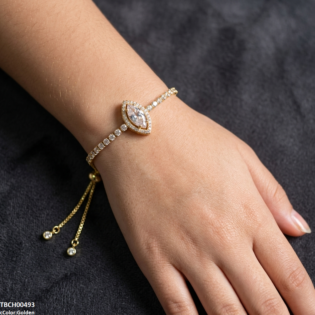 TBCH00493 DNG Marquise Stone Bracelet Adjustable - TBCH