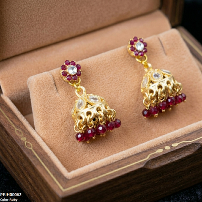 PEJH00062 SDQ Tear/Pearl Drop Jhumki - PEJH