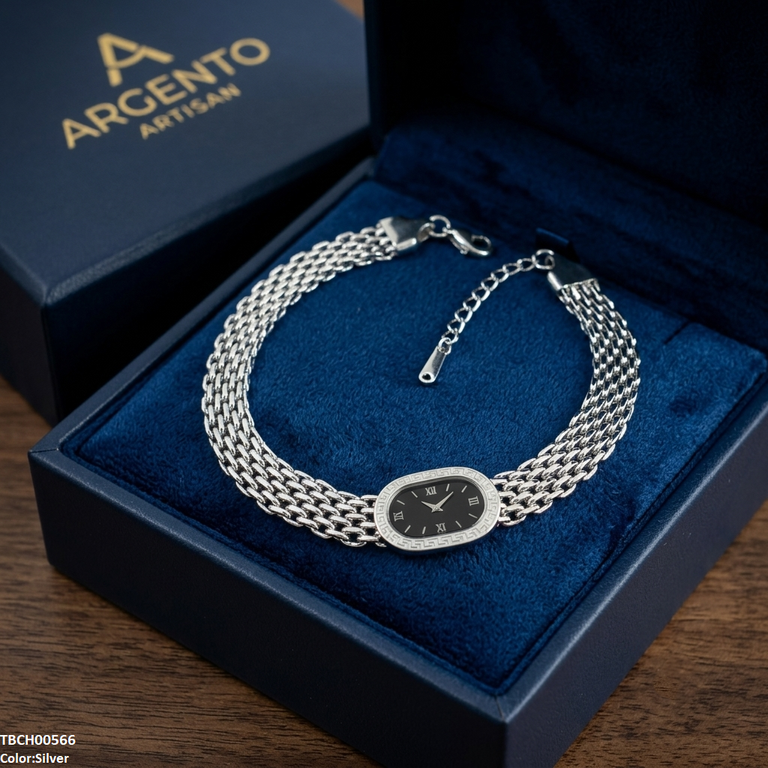 TBCH00566 QSJ Stainless Steel Oval Watch Plain Bracelet - TBCH