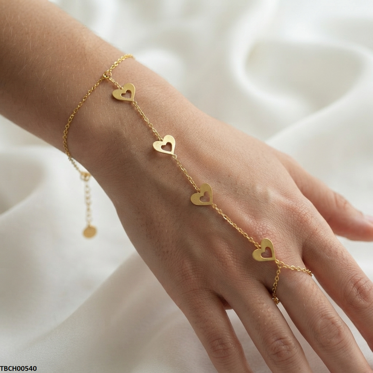 TBCH00540 MMJ Stainless Steel Heart Bracelet - TBCH