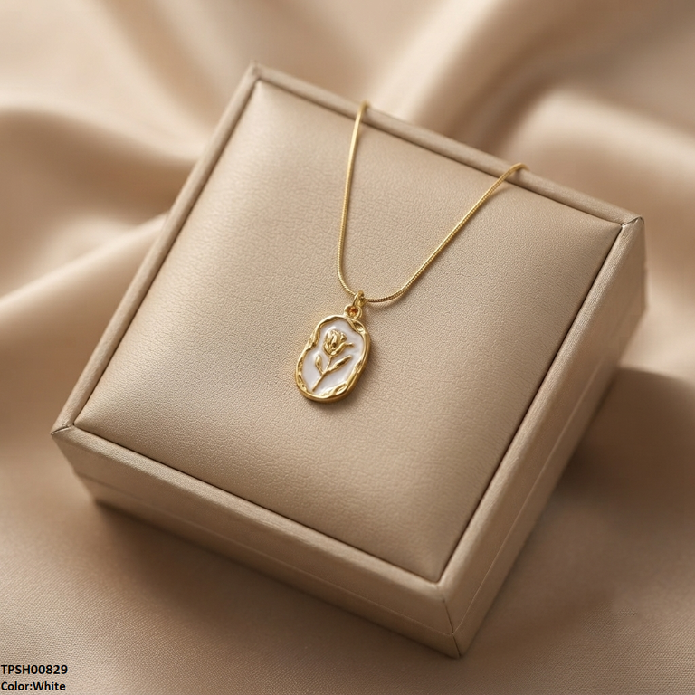 TPSH00829 ALQ Stainless Steel Flower Pendant - TPSH
