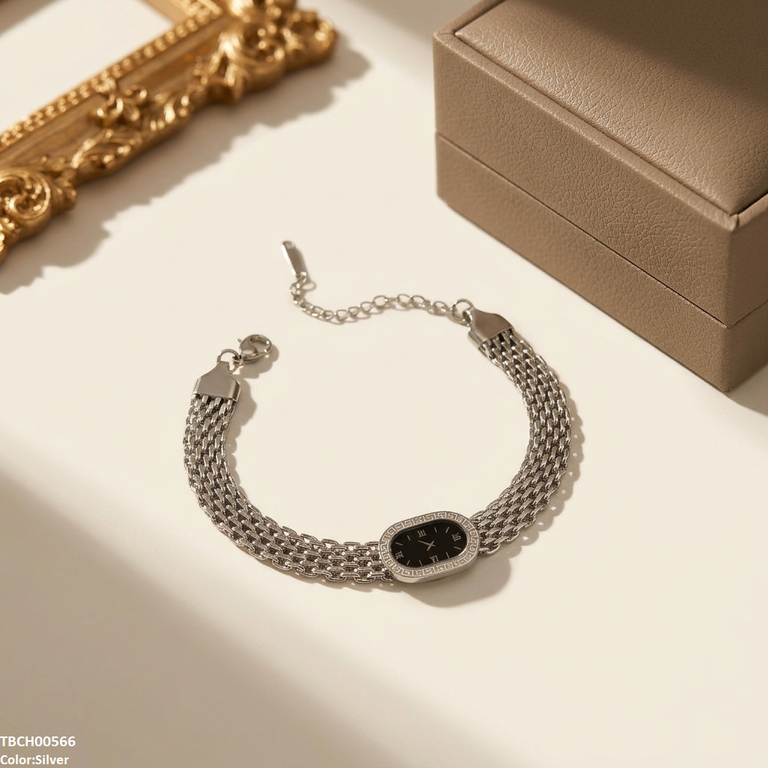 TBCH00566 QSJ Stainless Steel Oval Watch Plain Bracelet - TBCH