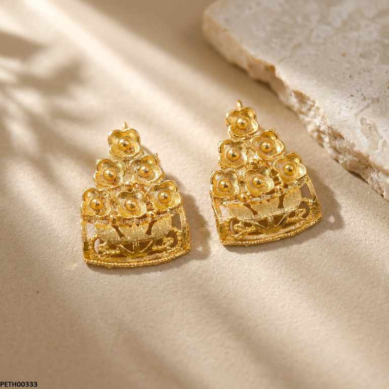 PETH00333 FRN Triangle Flower Tops Pair - PETH