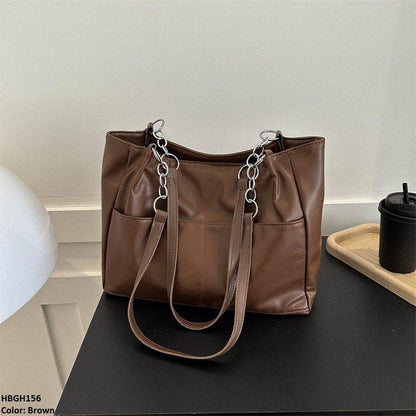 HBGH156 BBM Plain Leather Bag