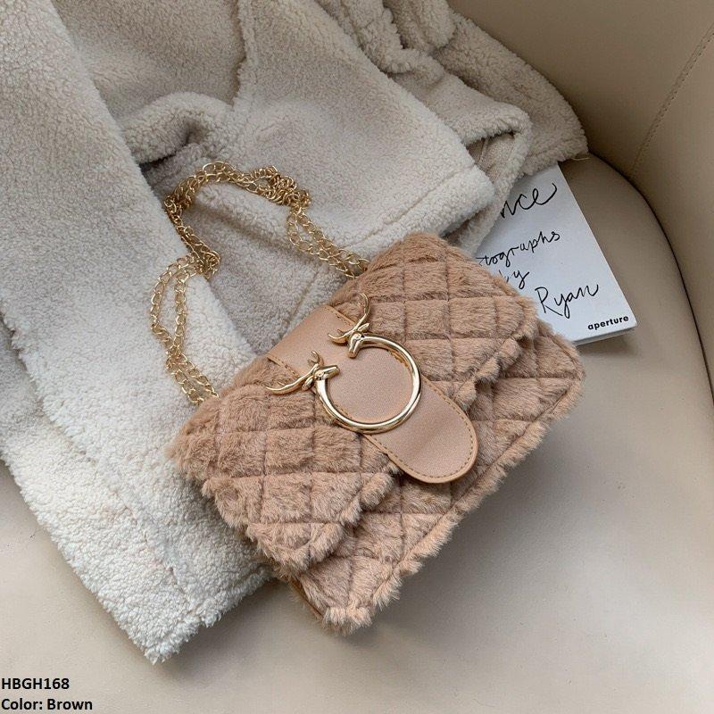 HBGH168 HMS Soft Fur Designer Hand Body Bag