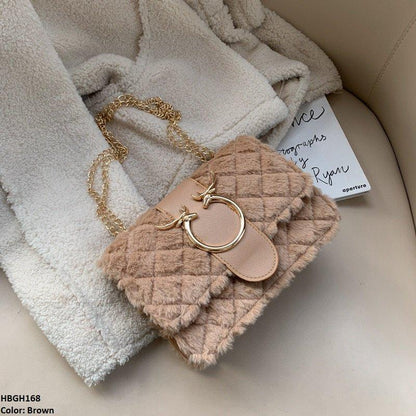 HBGH168 HMS Soft Fur Designer Hand Body Bag