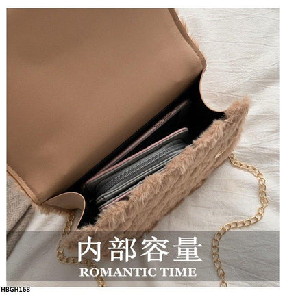 HBGH168 HMS Soft Fur Designer Hand Body Bag