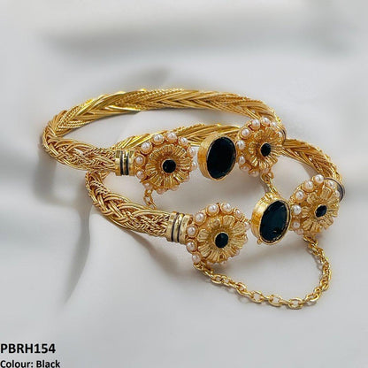 PBRH154 MZM Oval Flower Bracelet Adjustable