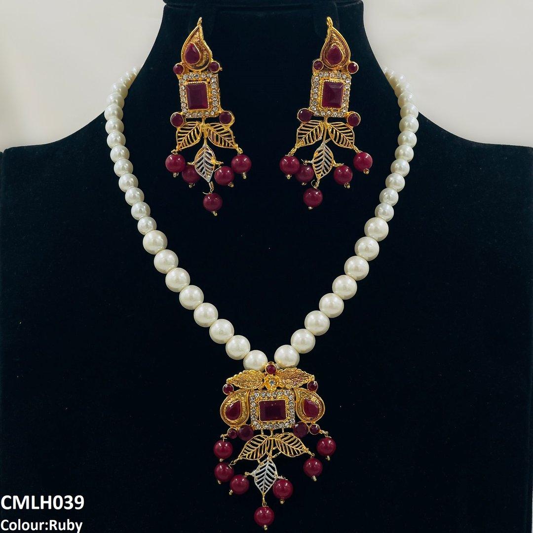 CMLH039 FRN Square Leaf Mala set