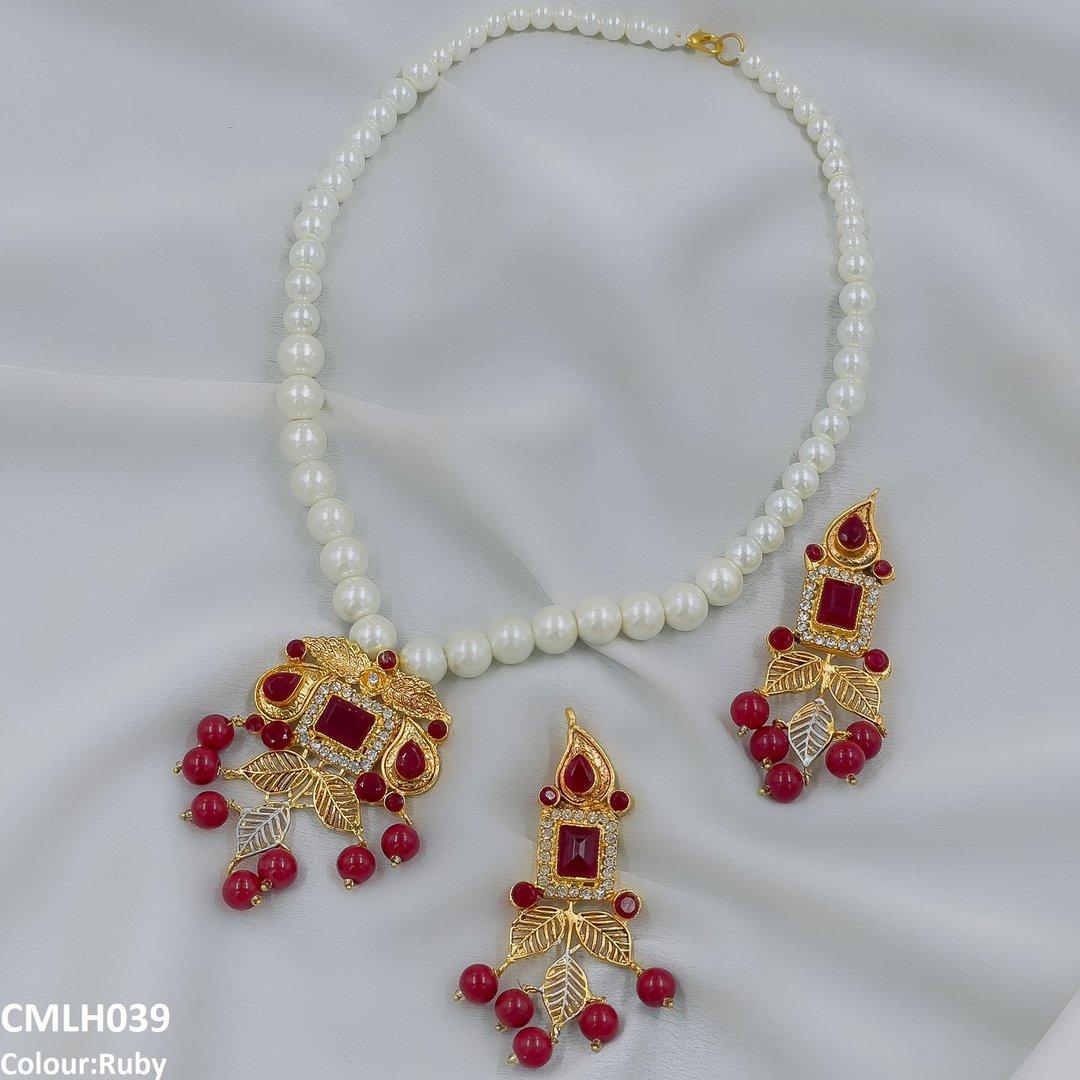 CMLH039 FRN Square Leaf Mala set