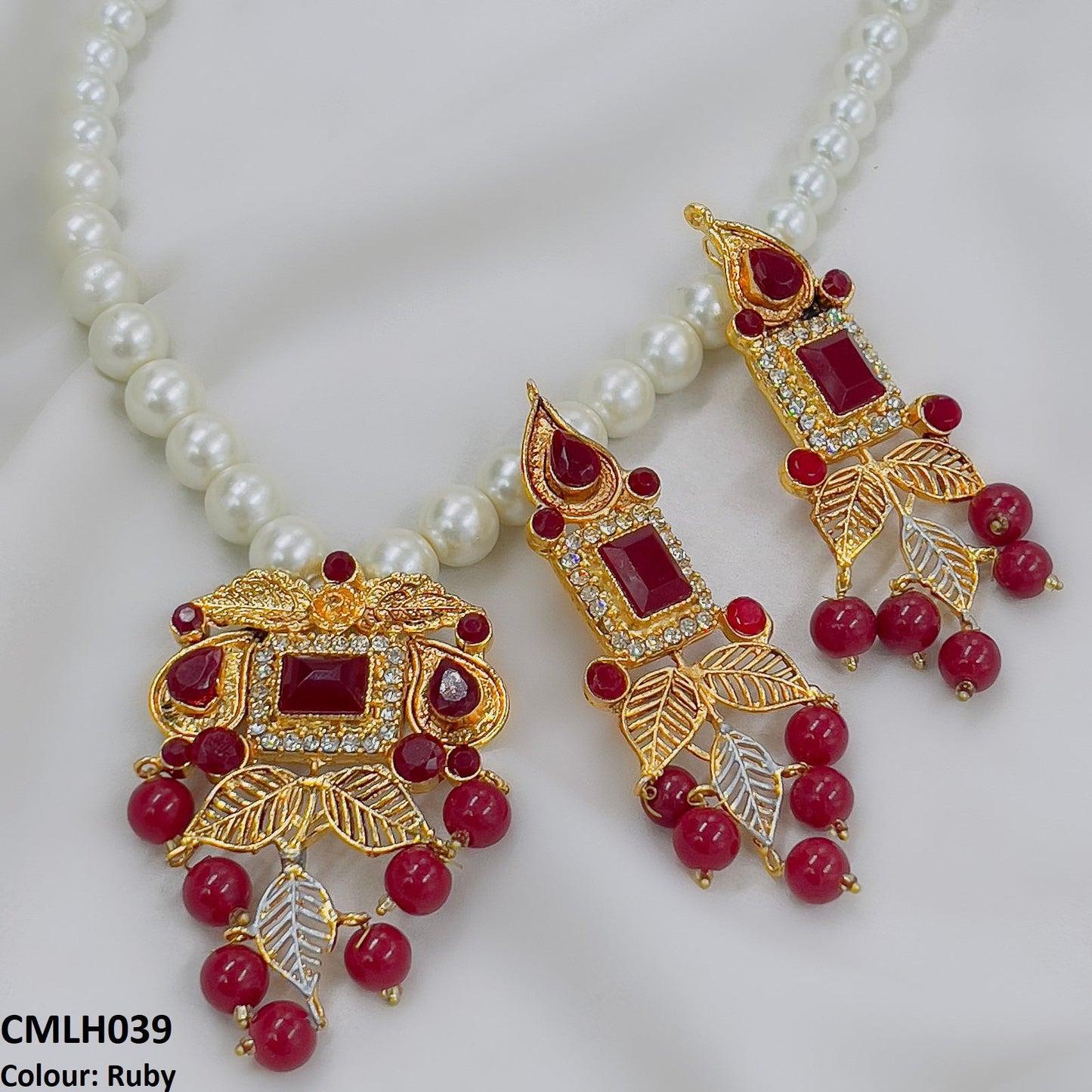 CMLH039 FRN Square Leaf Mala set