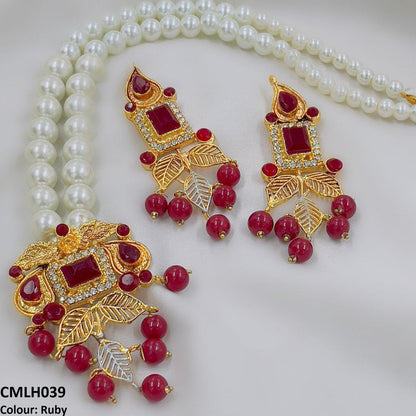 CMLH039 FRN Square Leaf Mala set