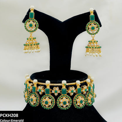 PCKH208 SDQ Circle Pearl Choker Set