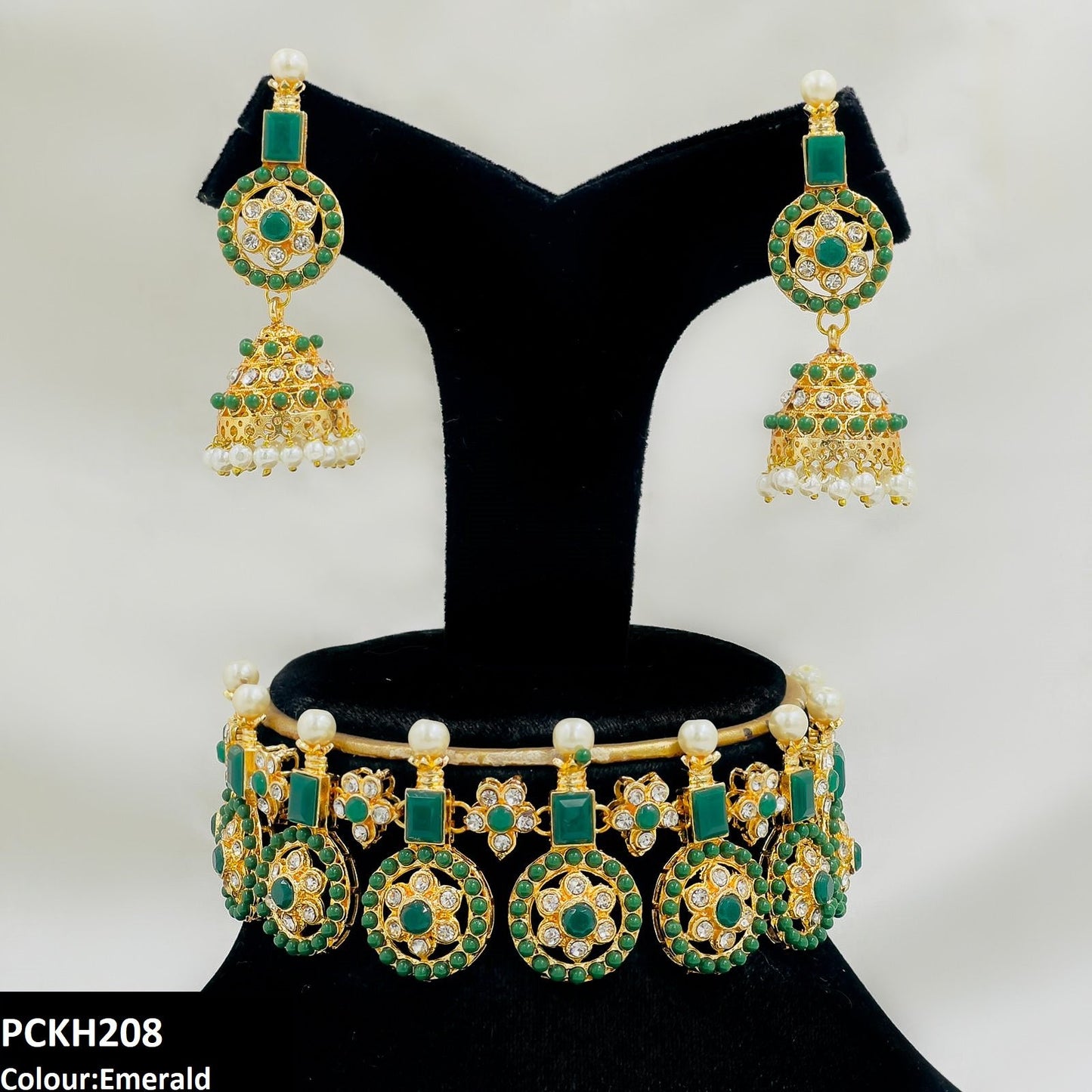 PCKH208 SDQ Circle Pearl Choker Set