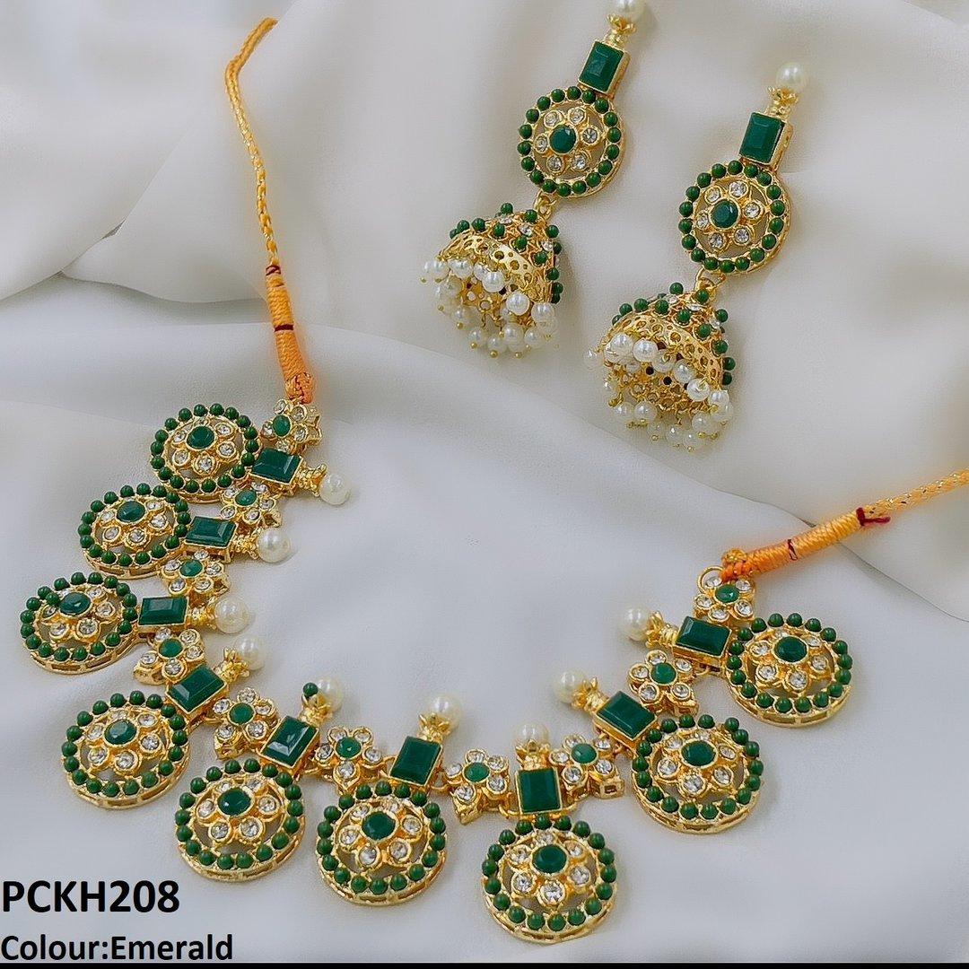 PCKH208 SDQ Circle Pearl Choker Set