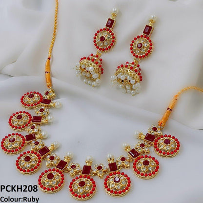PCKH208 SDQ Circle Pearl Choker Set