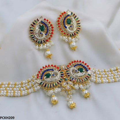 PCKH209 SDQ Leaf Pearl Choker Set