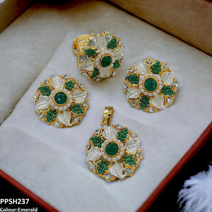 PPSH237 SDQ Flower Pendant Set