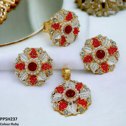 PPSH237 SDQ Flower Pendant Set