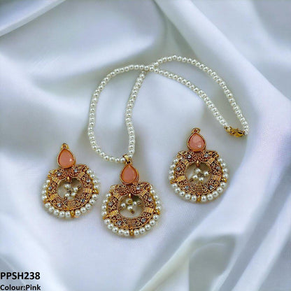 PPSH238 FRN Round/Pear Pendant Set