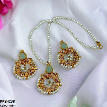 PPSH238 FRN Round/Pear Pendant Set
