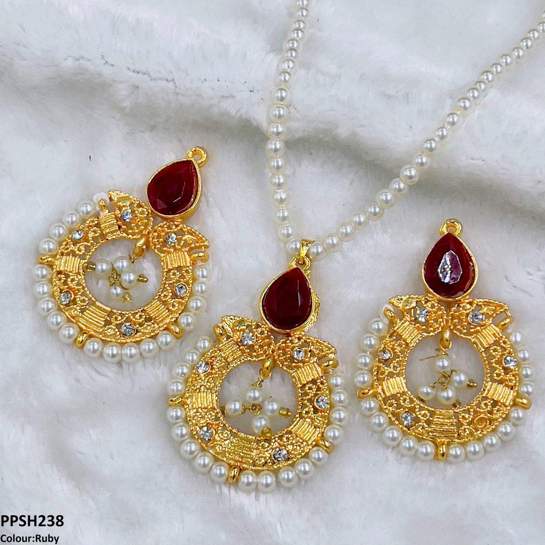 PPSH238 FRN Round/Pear Pendant Set