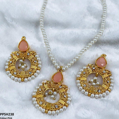 PPSH238 FRN Round/Pear Pendant Set