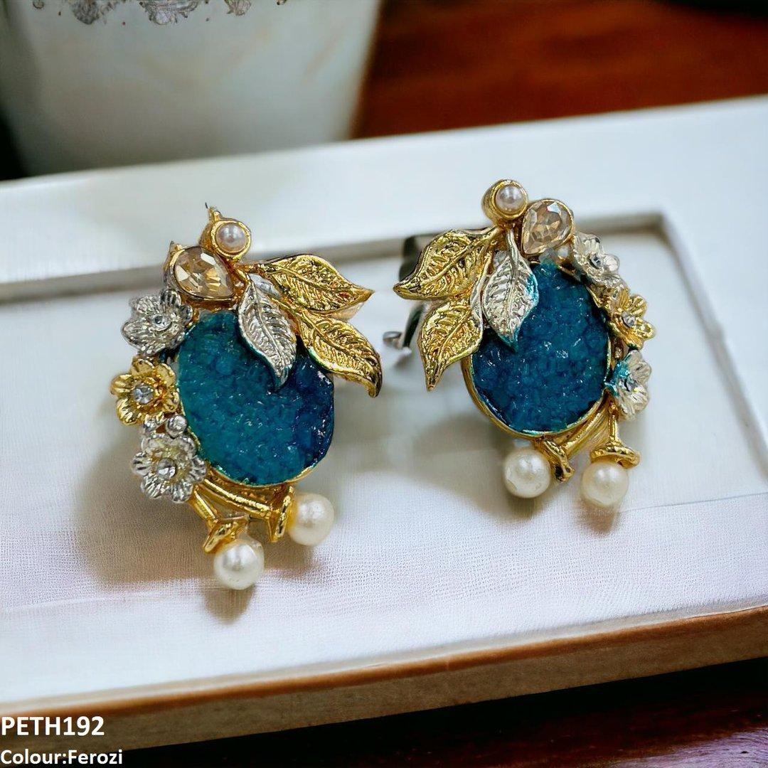 PETH192 SDQ Oval Flower Tops Pair