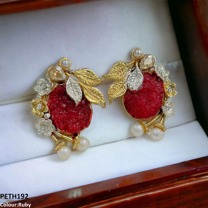 PETH192 SDQ Oval Flower Tops Pair