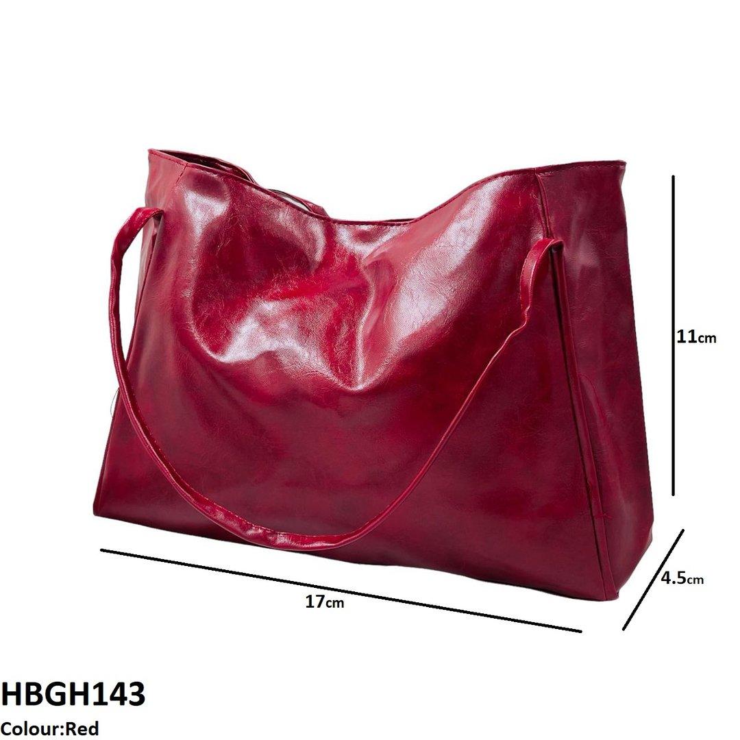 HBGH143 BBM Plain Leather Large Bag