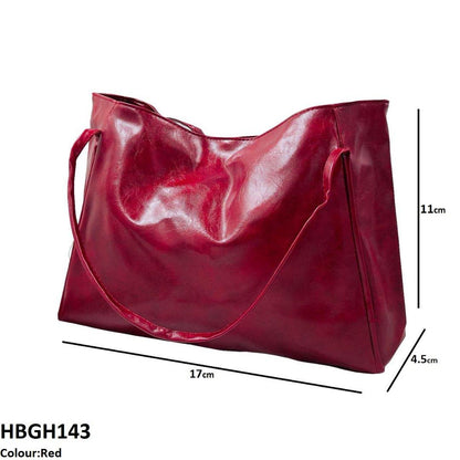 HBGH143 BBM Plain Leather Large Bag
