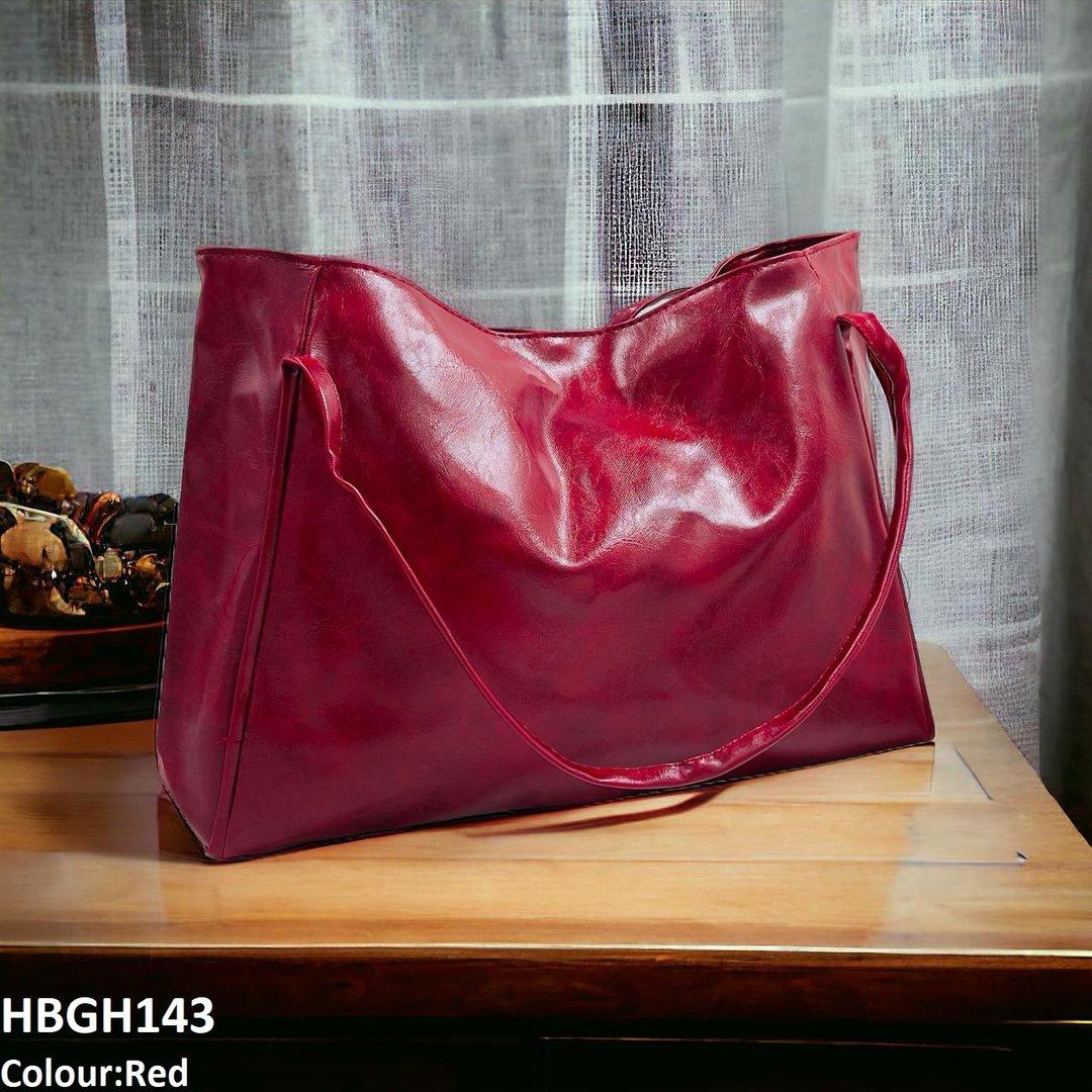 HBGH143 BBM Plain Leather Large Bag