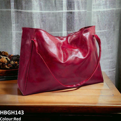 HBGH143 BBM Plain Leather Large Bag